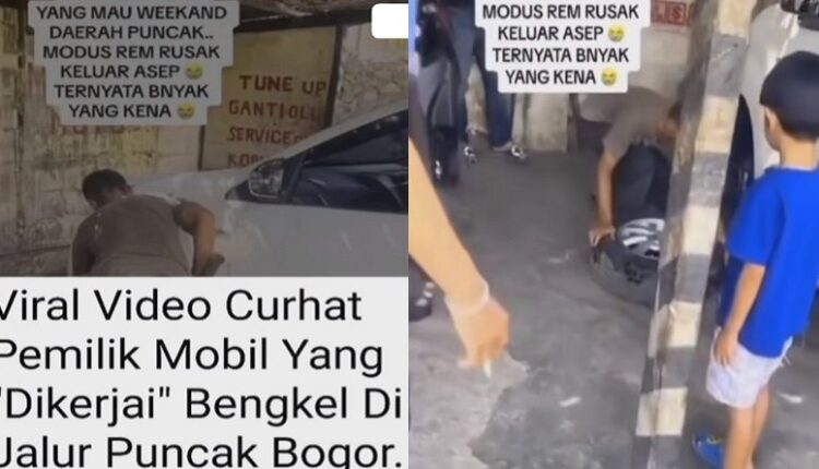 Viral Pengendara Mobil Merasa Dikerjai Bengkel di Jalur Puncak