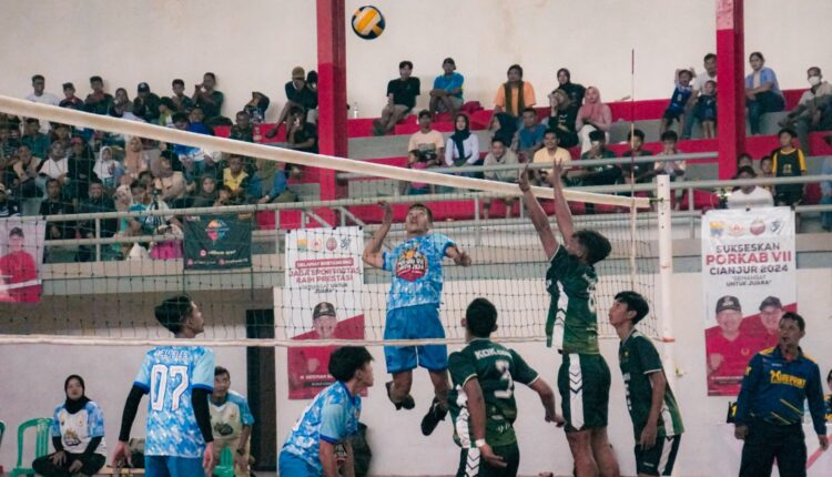 Kecamatan Cidaun Susul Takokak ke Final Bola Voli Putra Porkab VII Cianjur