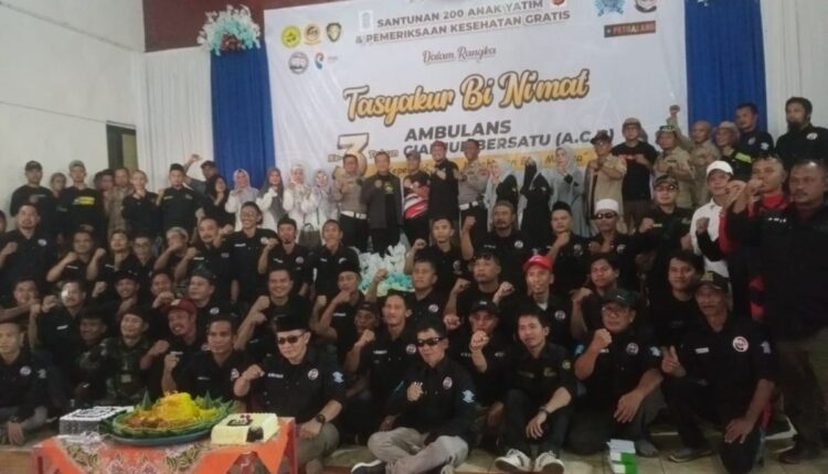 Ambulance Cianjur Bersatu Gelar Santunan Anak Yatim Piatu